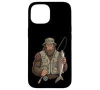 Custodia per iPhone 15 Pescecane Bigfoot Pescatore