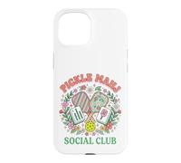 Custodia per iPhone 15 Pickle Mahj Social Club - Palla da paddle