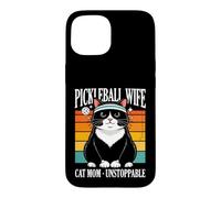 Custodia per iPhone 15 Pickleball Moglie Gatto Mamma Inarrestabile Paddle Player