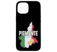 Custodia per iPhone 15 Piemonte Italia Retro Regione Mappa Vintage Pasta Souvenir