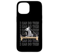 Custodia per iPhone 15 Pilates cat Reformer Pilates Posso fare questa motivazione
