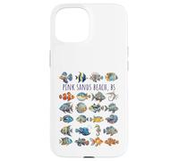 Custodia per iPhone 15 Pink Sands Beach The Bahamas Design Pesce Colorato