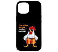 Custodia per iPhone 15 Più invecchiamo e meno ci interessa Funny Rooster Summer Mood!