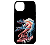 Custodia per iPhone 15 Plus 250 anni 1776-2026 USA Patriotic Jets Smoke Trail