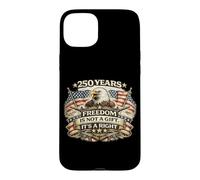 Custodia per iPhone 15 Plus 250 anni di libertà è l'aquila destra, bandiera patriottica degli Stati Uniti 1776