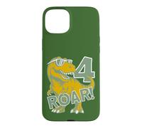 Custodia per iPhone 15 Plus 4 ANNI DINO ROAR DINOSAURIER 4° COMPLEANNO
