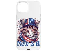 Custodia per iPhone 15 Plus 4th of July Mew-S-A Pawsitively Patriotic Cat