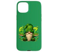 Custodia per iPhone 15 Plus 67 Six Seven Meme St Patricks Day Gnomo divertente trifoglio irlandese