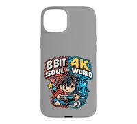 Custodia per iPhone 15 Plus 8 Bit Soul in 4K World Retro Gamer Collective Studio