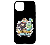 Custodia per iPhone 15 Plus 9 anni Compleanno Ninja Ragazzi Nove 9th Kids Nineth Party