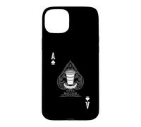 Custodia per iPhone 15 Plus Ace Of Cups Coffee Tarot Barista Carte da Gioco Latte