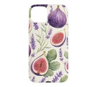 Custodia per iPhone 15 Plus Acquerello Fichi Frutta Floreale Modello Cottagecore Estetica