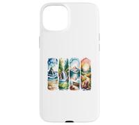 Custodia per iPhone 15 Plus Acquerello Natura Paesaggi Avventura all'aperto