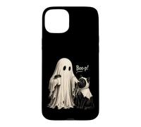 Custodia per iPhone 15 Plus Adorabile Vintage Ghost Boo-p! per un gatto nero Halloween Ragazze