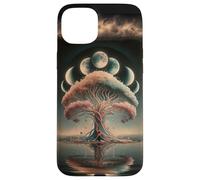 Custodia per iPhone 15 Plus Albero della Vita Fasi Luna Spirituale Tranquil Etereo Magico