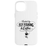 Custodia per iPhone 15 Plus Alimentato dalla pesca a mosca e caffè per la festa del papà