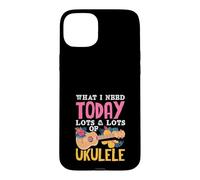 Custodia per iPhone 15 Plus All I Need Is This Ukulele Divertente Lettore Musicale Hawaiano
