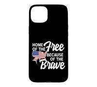 Custodia per iPhone 15 Plus American USA Free and Brave 4 luglio