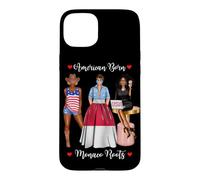 Custodia per iPhone 15 Plus Americano Born Monaco Roots Nero Da Donna Africano