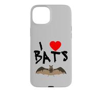 Custodia per iPhone 15 Plus Amo i pipistrelli I Heart Bat s