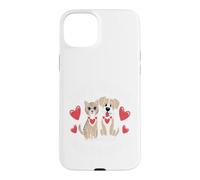 Custodia per iPhone 15 Plus Amor Doble Mimos Gato Perro Pareja Animal Linda