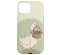 Custodia per iPhone 15 Plus Anatra Mirtillo Cestino Cottagecore Fattoria Animali Primav