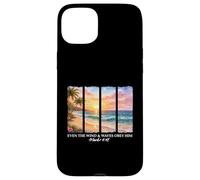 Custodia per iPhone 15 Plus Anche il vento e le onde gli obbediscono alle Scritture estive cristiane