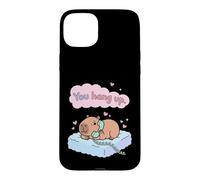 Custodia per iPhone 15 Plus Appendi Capybara Coppia divertente Love Valentine Meme