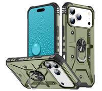 Custodia per iPhone 15 Plus Arancione Robusta custodia per telefono con supporto ad anello girevole a 360°, cover antiurto resistente con angoli con cuscinetti d'aria, protezione rialzata per lo