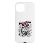 Custodia per iPhone 15 Plus Arcobaleno Trota Brutale Forza Pesca a Mosca