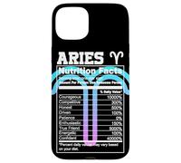 Custodia per iPhone 15 Plus Ariete Valori nutrizionali Segno zodiacale Astrologia Blu Viola