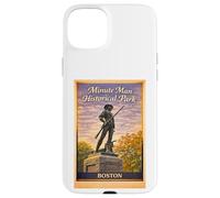 Custodia per iPhone 15 Plus Arte da viaggio della rivoluzione aerea del parco storico di Boston Minute