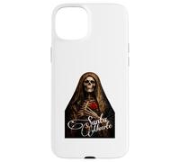 Custodia per iPhone 15 Plus Arte ravvicinata di Santa Muerte Dark Folk Saint