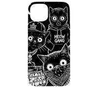Custodia per iPhone 15 Plus Arte urbana retrò Meow Gang Thug Cats Scratch Life