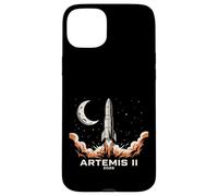Custodia per iPhone 15 Plus Artemis II Missione Luna 2026 Razzo spaziale vintage
