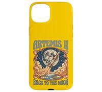 Custodia per iPhone 15 Plus Artemis II Missione Luna Esplorazione dello spazio retrò