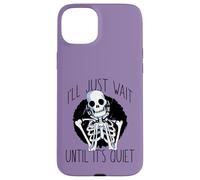 Custodia per iPhone 15 Plus ASPETTERÒ UN TRANQUILLO Halloween Teacher Skeleton Meme