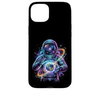 Custodia per iPhone 15 Plus Astronauta cosmico Holding Terra Spazio Galaxy