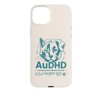 Custodia per iPhone 15 Plus AuDHD Autismo E ADHD Cane Gatto Amanti Degli Animali Divertente