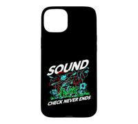 Custodia per iPhone 15 Plus Audio Engineer Sound Check Never Ends Live Crew Graphic