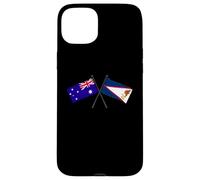 Custodia per iPhone 15 Plus Australia Samoa Americane Attraversato Bandiere