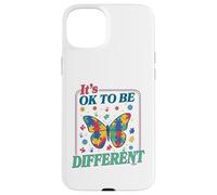 Custodia per iPhone 15 Plus Autism It's OK To Be Different Butterfly Puzzle Kid Teacher