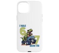 Custodia per iPhone 15 Plus Avevo sei anni ora sono sette dinosauri 67 Meme 7th Birthday Boys