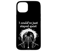 Custodia per iPhone 15 Plus Avrei potuto stare zitto, Covering Face Overwhelmed Meme