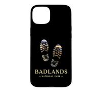 Custodia per iPhone 15 Plus Badlands National Park Escursionismo Scarponcino Stampa Souvenir