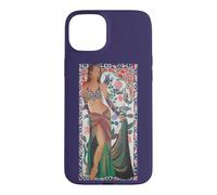 Custodia per iPhone 15 Plus Ballerina del ventre turca con sfondo arte tradizionale