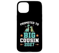 Custodia per iPhone 15 Plus Bambini promossi a Big Cousin 2027 Dinosaur New Baby Shower