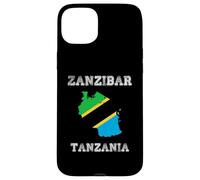 Custodia per iPhone 15 Plus Bandiera della Tanzania Distressed Zanzibar Pride