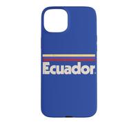 Custodia per iPhone 15 Plus Bandiera Ecuador retrò blu ecuadoriano