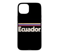 Custodia per iPhone 15 Plus Bandiera Ecuador retrò rosso